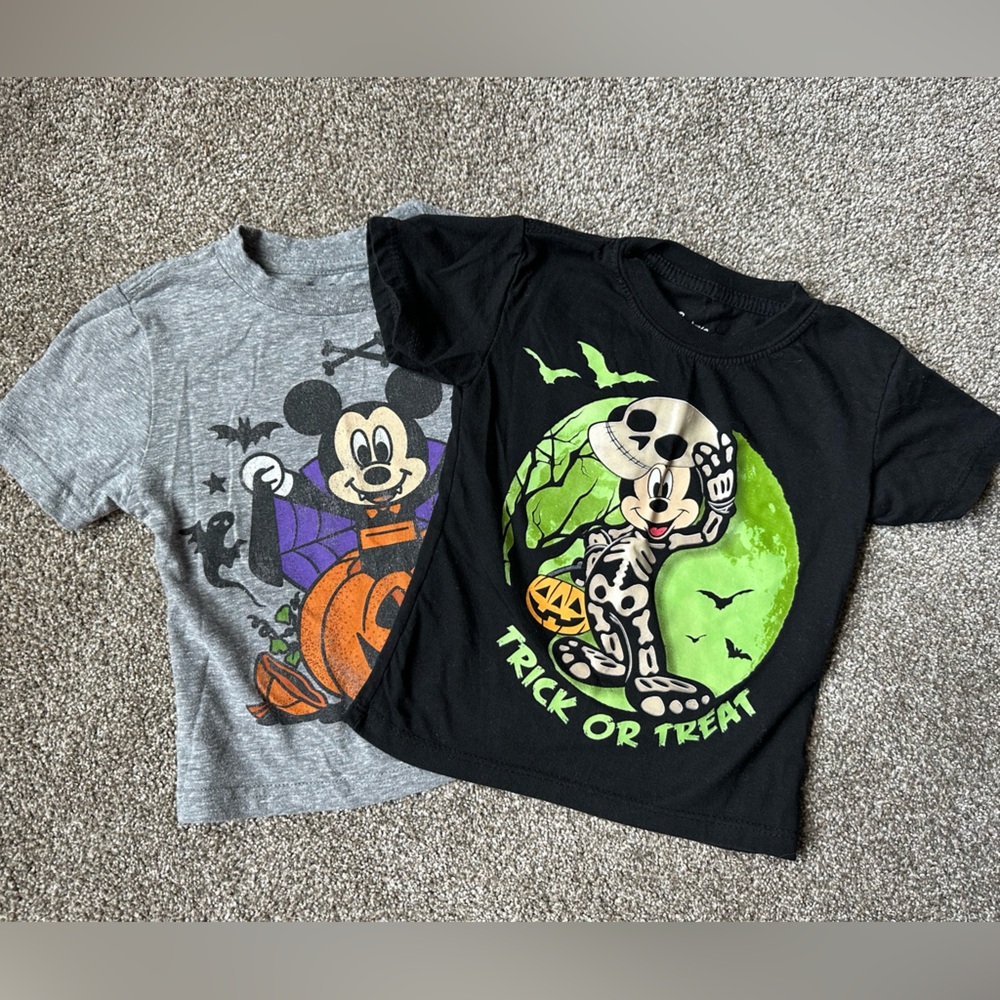 Disney Mickey Mouse Halloween 2 pack shirts